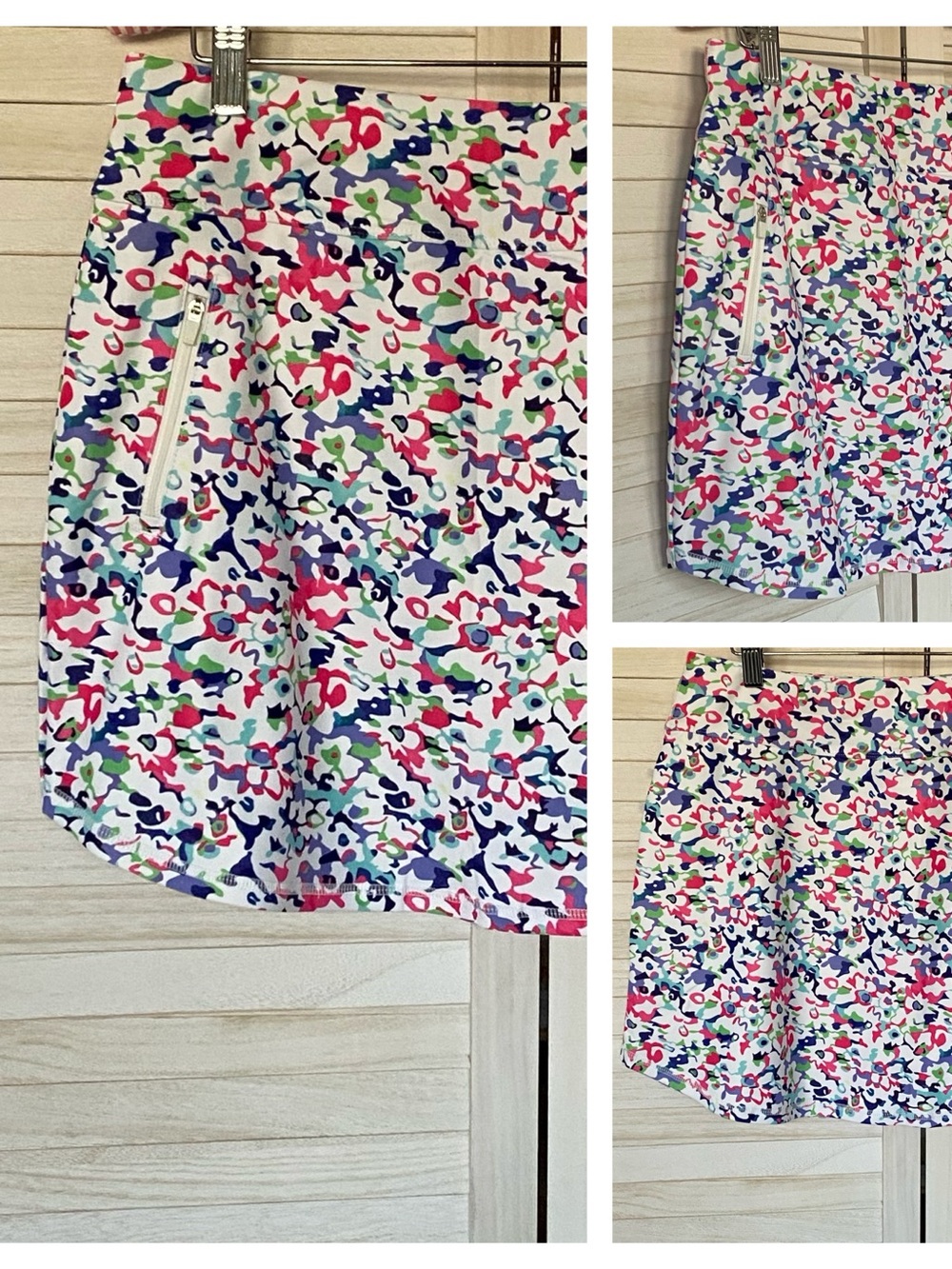 LouKeith Athletic Activewear Abstract Print Skort SZ L NWT Golf Tennis Casual